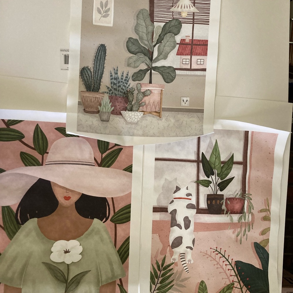 Set of three boho Canvas posters